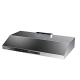 35.75 in. 900 CFM Ducted Under Cabinet Range Hood in Stainless Steel With LED Lights and Remote Control