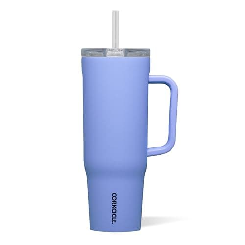 Corkcicle Cruiser Insulated Tumbler - Keeps Drinks Cold 20 Hours - Triple-Insulated Stainless Steel - Spill-Proof Lid - Summer Drinkware Gift - Keeps Drinks Ice Cold - 40 oz - Periwinkle