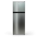 TCL 4.7 Cu Ft Compact Double Door Refrigerator in Silver, Small Mini Fridge with Freezer for Bedroom, Dorm, Office, Kitchen
