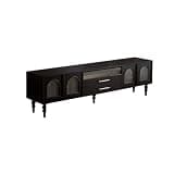 UHRLGHS Universal TV Stand Television Stands Mobile TV Stand for 32-75 Inch TVs, Height Adjustable Rolling TV Cart with Media Shelf and Wheels, Holds Up to 286lbs TV St,