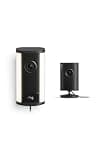 Ring Spotlight Cam Pro, Plug-In (Newest Model), Black with Indoor Cam Plus, Black