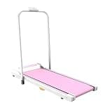 Under Desk Treadmill with 3-Level Incline, 2.5 HP Walking Pad with Remote & LED Display for Home Office， Pink