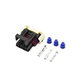 1 Set 3 Pin Wire Connector, Front Lamp Light Replacement for 1212961 12129615 12110293 Vehicle Headlight Wiring Harness Connector(Multi)(Dark Grey)