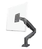 F80 Desktop Gas Spring 17-30" LCD LED Monitor Holder Mount Arm Full Motion Display Stand Loading 2-9 Kgs(2025 Matte Charcoal)