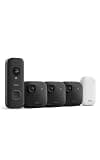 Blink Battery Doorbell 2K+ (newest model) and Outdoor 2K+ (newest model) — Wireless smart security, 2K video, enhanced audio. Sync Module Core included - 3 Cameras + Battery Doorbell 2K+ (Black)