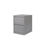 Rocada | Metal Filing Cabinet for Hanging Files | Office Furniture Filing Cabinet | 2 Drawers | Lockable Cabinets | 47x62x71cm - Grey