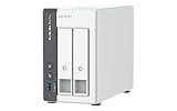 QNAP TS-216G-US - The Most Affordable 2-Bay 2.5GbE Desktop NAS, Equipped with ARM Cortex-A55 Quad-Core CPU, Built-in NPU and 4GB DDR4 RAM (Diskless)