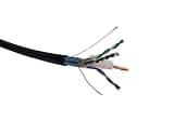 MICRO CONNECTORS 1000 Feet Cat 6A Direct Burial Bulk Ethernet Cable with 20 Shielded RJ45 Connectors (TR4-570BDB-7SC)