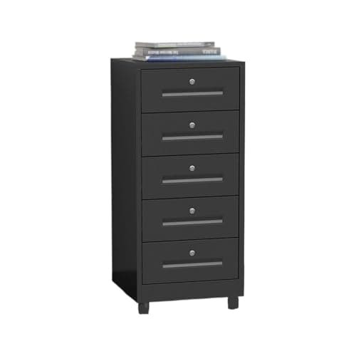 LICONG-2019 File Cabinets Living Room Study Storage Cabinet 5 Layer Large Capacity File Office Data Organizer 1.2mm Thickened Steel Plate(Black)