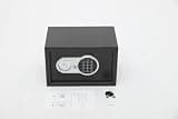 Safe Box With Digital Keypad And Keys, Steel Security Box For Money Cash Jewelry, 31x20x20cm Lock Box For Home Office Hotel, Electronic Combination Safe With Override Key-Black