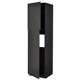 ProTuning METOD Refrigerator High Cabinet with 2 Doors, Black/Nickebo Matte Anthracite, 60x60x220cm