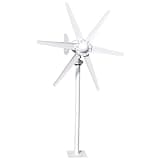 Newuzis Wind Turbine, 800W 12V/24V 6 Blades Generator, 1.0m/s Start Wind Speed Built-in Controller Auto Windward for Home Farm RV Boat White