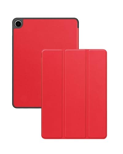 for OnePlus Pad Go 2 Tablet Case 12.1 Inch, FJIASTB Scratch Resistant Leather Texture Cover with Trifold Stand, Auto Sleep/Wake (Red)