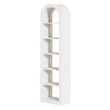 Rustic 6-Tier Arched Bookcase Natural Wood