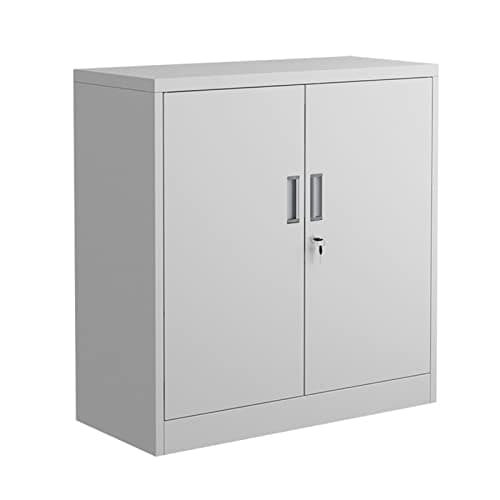 ZGLINMZ Lockable Metal File Cabinet 2Door Storage Cabinet LL Filing Cabinet for Office Secure Document Orga Durable Steel Construction Home & Business Use
