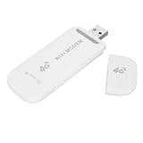Yoidesu 4G LTE USB WiFi Modem, Portable 4G Router with SIM Card Slot, 150Mbps High Speed Travel Hotspot, Unlocked Mini Router for Up to 10 Users, White