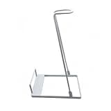Freestanding Carbon Steel Vacuum Stand for Cordless Stick Vacuums, No-Drill Floor Holder for Home Storage, White