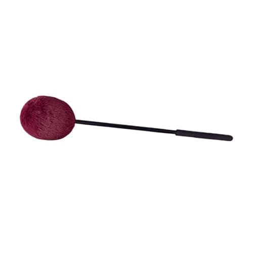 Menolana Gong Mallet Large and Low Gongs Mallet Playing Yoga Acoustic Percussion Chinese Gongs Instruments Soft Low Notes, Red 37x9.5x6.5cm