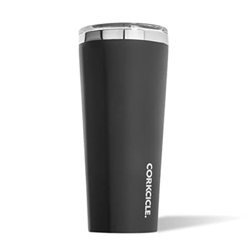 Corkcicle Classic Tumbler - Keeps Drinks Cold for 9 Hours & Hot for 3 - Triple-Insulated Stainless Steel - Holiday Tumbler Gift - 24 oz - Matte Black