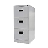 GFSGHZZ Metal 3 Drawer Lateral File Cabinet for Home Office Lockable Drawers Sturdy Construction Smooth Glide Rails Space Saving Office Furniture,One Color-0.8Mm