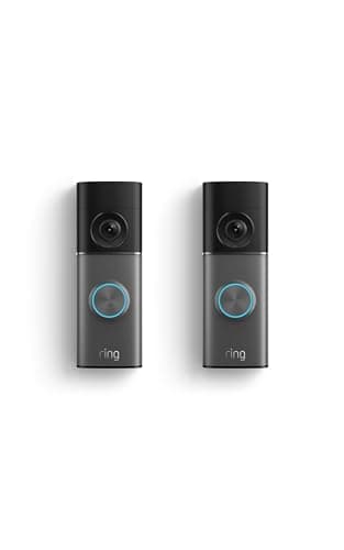 Ring Wired Doorbell Pro (Newest Model) — Retinal 4K with wide-angle video, 10x Enhanced Zoom, and Low-Light Sight 2-pack, Deep Silver