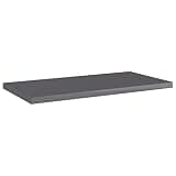 KGHFDVB Create Additional Storage Space with 4 Pcs High Gloss Gray Bookshelf Boards, 15.7x7.9x0.6 Inch Engineered Wood Shelves for Replacement