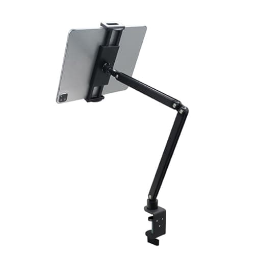 KAHDGSS Duty Aluminum Computer Stand with Clamp on Base and Flexible Positioning for 4-13.9inch Tablets Tablets Holder Mount