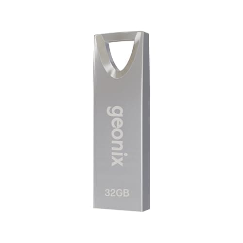 Geonix Pendrive I Silver I USB 2.0 I Keyring Design I Lightweight I Variant 32GB I 5 Years Warranty 32GB