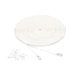 Amazon Basics Cat 6 Ethernet RJ45 10Gbps Flat Network Cable, 100ft Snagless with Gold-Plated Connectors, Outdoor & Indoor Solid Patch Cord with Clips for Router, Modem, Gaming, Computer, White