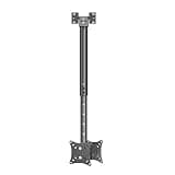 TV Double TV Ceiling Mount, Tilt Swivel Telescopic Bracket Fits Most 12-32 Inch TVs, Holds 2 Back to Back TVs