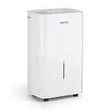 JustSmart Energy Efficient 22 Pint Dehumidifier for 3,000 Sq. Ft – High Efficiency, Reusable Filter, Auto Defrost, 24H Timer, Quiet Operation, Large Capacity – Ideal for Home, Basement, Bathroom –