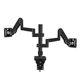 UWYTGF Dual Monitor Stand Mount,Ergonomic Gas Spring Articulating Arm,Monitor Arm Fits 14-32Inch Led Computer Screen,with Clamp/Perforated Mounting Base