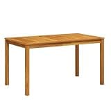 Solid Acacia Wood Patio Table 55.1 x 31.5 x 29.1 Inches, Outdoor Dining Table with Oil Finish for Garden Terrace