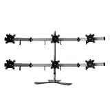 Six-Screen TV Mount Stand Desktop, Height Adjustable Monitor Desk Bracket, Portable Rotating Arm LCD Stand, Stock Market/Property Monitoring，Up to 14-27 Inches