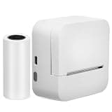 KALLORY Portable Mini Label Printer with Strong Adhesion and Thermal Paper Included, Small Abs Sticker Printer for Office and Home Use, Compact Square Design with 1000mah Battery