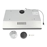 Dodoam 30" Under Cabinet Range Hood 900CFM, Ducted/Ductless Convertible Vent with 3-Speed Touch & Gesture Control, Stainless Steel Kitchen Exhaust Fan with LED Lights, 110V