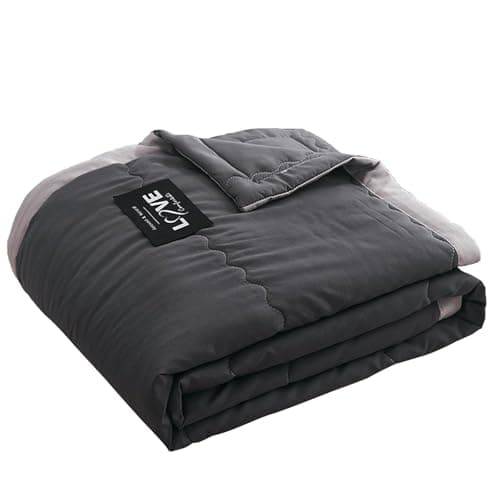 Synvexor Cooling Blanket Queen Size Summer Blankets with Double Sided Cold Effect Cool Fiber Breathable Lightweight Blankets for Hot Sleepers Night Sweats Grey