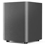 Ortizan Compact 60W Active Subwoofer, 5.24" Long-Throw Woofer with Deep Bass Extension, Class D Amplifier & Vibration Pads for Desktop Gaming and Studio Audio, Black