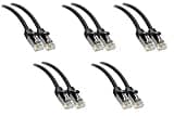 BRENDAZ Cat6a Ethernet Cable - 5-Pack- 10Gbps Snagless UTP Patch Cable, 24 AWG for Networking, Computers, Routers, and Switches (10-Feet)