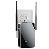 2026 WiFi Extender Signal Booster, New Gen Internet Booster for Home, 4X Faster, Covers up to 16,899 sq.ft, Wi-Fi Repeater with Ethernet Port, Wireless Long Range Amplifier, Easy Setup (Black)