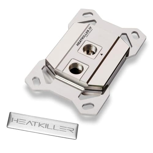 Watercool HEATKILLER IV PRO CPU Water Block (Socket AM4, AM5) and HEATKILLER Badge Bundle, Copper/Nickel