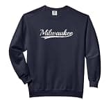 Milwaukee Vintage Inspired Throwback Varsity Classic Design Comfort Colors Adult Sweatshirt
