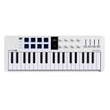 Arturia MiniLab 37 MIDI Keyboard Controller – 37 Slim Keys, 8 Pads, DAW Integration, Arpeggiator, Chord Mode, Portable Design, Music Production Software Included, White