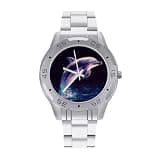 NTVOWPZO Three-Hand Analog Stainless Steel Watches for Men Easy Reader