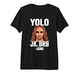 Easter YOLO JK BRB Funny Jesus Easter Premium Tri-Blend T-Shirt
