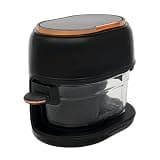 Visible Glass Air Fryer, 4.23 Qt Large Hot Air Fryer with Touch Control, Extended Rack Fits Whole Fish & Long Asparagus, 1350w, 176-374℉, 120min Timer – Black