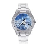 NTVOWPZO Three-Hand Analog Stainless Steel Watches for Men Easy Reader