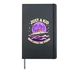 Just A Kid Who Loves The Titanic Purple Moon Hardcover Journal, Black