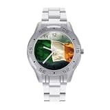 NTVOWPZO Three-Hand Analog Stainless Steel Watches for Men Easy Reader