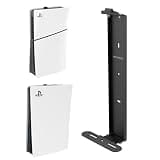 Monzlteck Wall Mount for PS5 Slim/PS5 Pro -Steel Mount Wall Holder Bracket for PS5 Original and PS5 Slim/Pro(Digital and Disc),Sturdy and Not Fall Off,+1Controller Holder